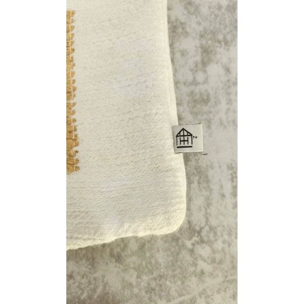 Hearth & Hand Lumbar Pillow Cover 14x20 Cream Woven Stripe Farmhouse Boho